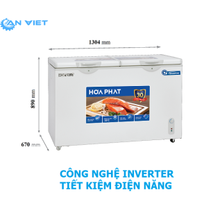 Tủ Đông 352 Lít Hòa Phát HPF-AD8352 Công Nghệ Inverter, 1 Ngăn 2 Cửa